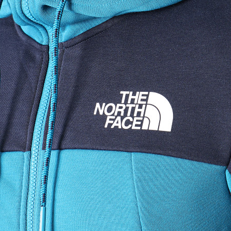 The North Face - Sweat Zippé Capuche Mountain Lite 3RYW Bleu Turquoise
