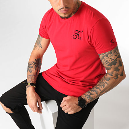 Final Club - Tee Shirt Oversize Premium Fit Avec Broderie 222 Rouge