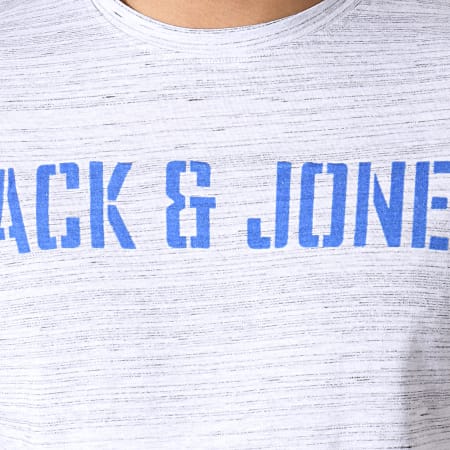Jack And Jones - Tee Shirt Rayures Chiné Birk Gris