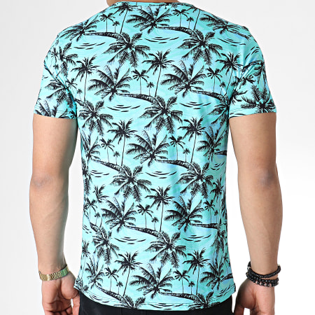 MTX - Tee Shirt TM0153 Vert Turquoise Floral