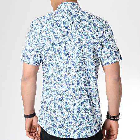 Only And Sons - Chemise Manches Courtes Soby SS AOP Blanc Bleu Marine Floral