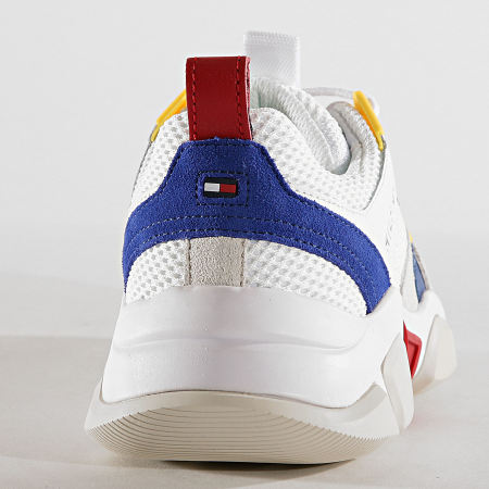 Tommy Hilfiger - Baskets Chunky Material Mix Trainer FM0FM02281 White Yellow  