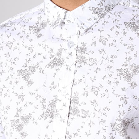 American People - Chemise Manches Longues Suede Blanc Floral