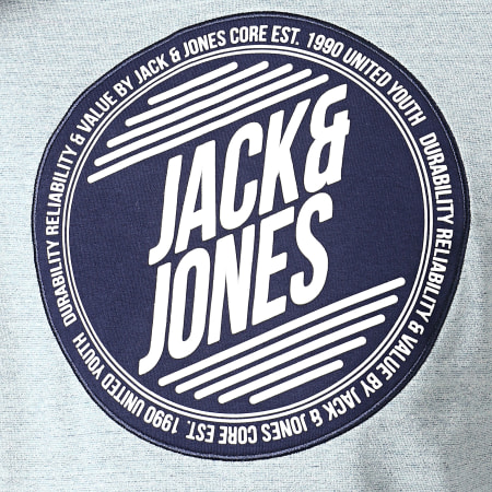 Jack And Jones - Sweat Capuche Mill Bleu Clair Chiné 