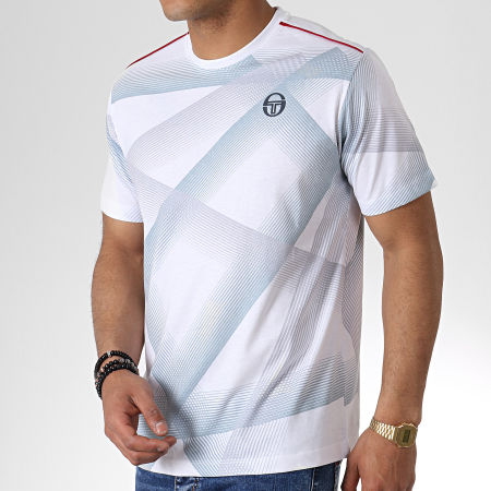 Sergio Tacchini - Tee Shirt Crux 38021 Blanc Gris