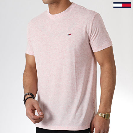 Tommy Jeans - Tee Shirt Linen Blend 6546 Rose Chiné