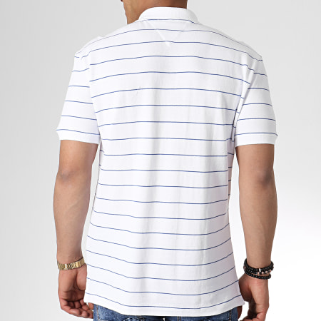 Tommy Jeans - Polo Manches Courtes Fine Multi Stripe 6578 Blanc 
