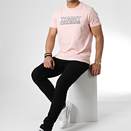 Tommy Hilfiger - Tee Shirt Contoured Corp Logo 6857 Rose