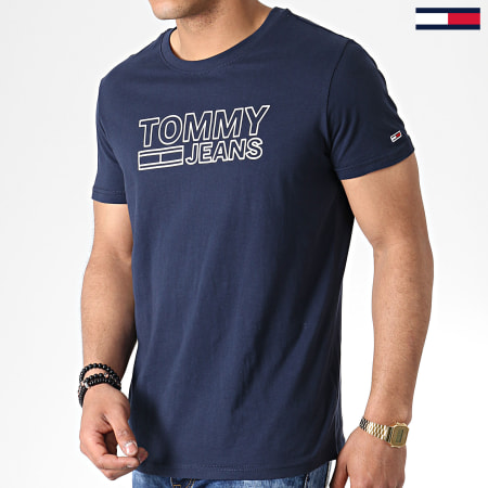 Tommy Hilfiger - Tee Shirt Contoured Corp Logo 6857 Bleu Marine 