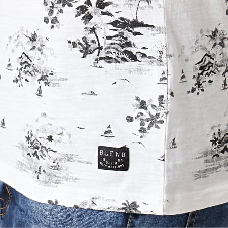 Blend - Tee Shirt 20708251 Blanc