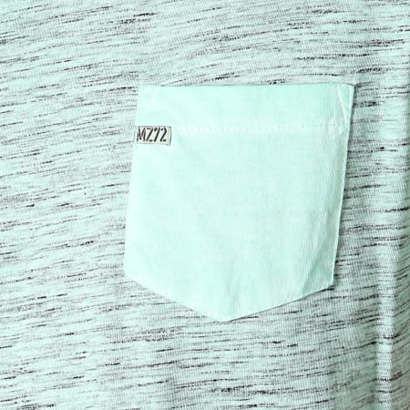 MZ72 - Tee Shirt Poche Tacit Vert Clair Chiné