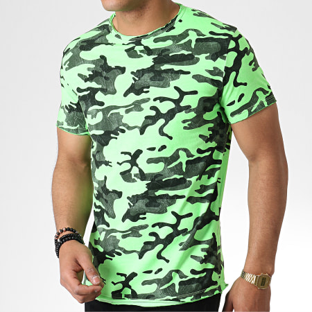 Frilivin - Tee Shirt 91494 Vert Fluo Camouflage 