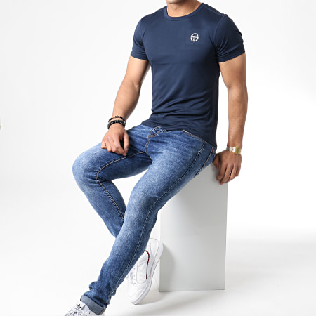 Sergio Tacchini - Tee Shirt De Sport Zitan 37612 Bleu Marine