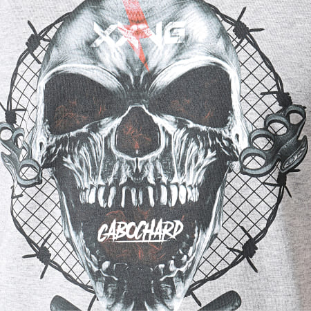 25G - Camiseta Skull XXVG Heather Grey