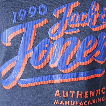 Jack And Jones - Tee Shirt Quinn Bleu Marine
