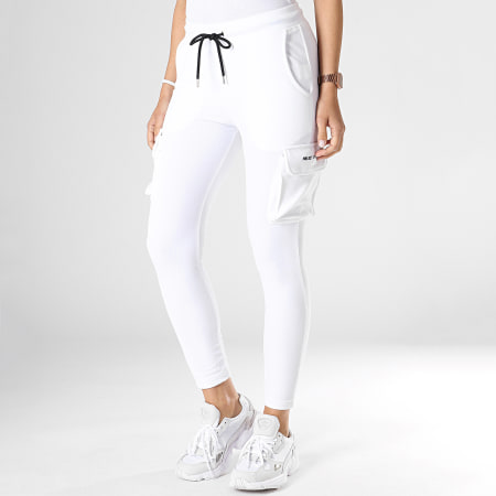 Project X Paris - Pantalon Jogging Femme Velours F194045 Blanc