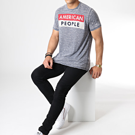 American People - Tee Shirt Saturne Gris Chiné