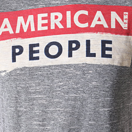 American People - Tee Shirt Saturne Gris Anthracite Chiné