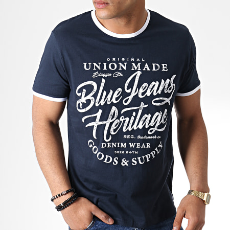 La Maison Blaggio - Tee shirt Menoli Bleu Marine 