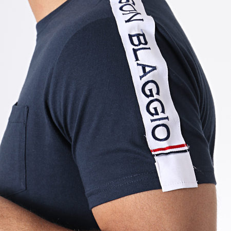 La Maison Blaggio - Tee Shirt Poche Metili Bleu Marine