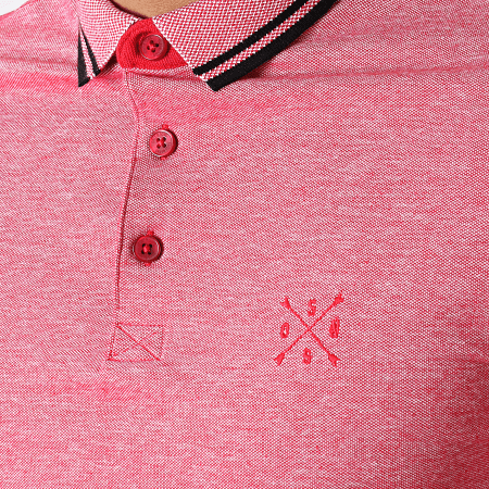 Only And Sons - Polo Manches Courtes Stan Rouge Chiné