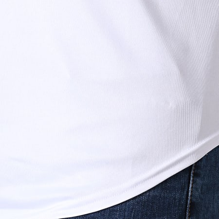 SikSilk - Tee Shirt Oversize Avec Bandes Oil Paint 13744 Blanc Floral 