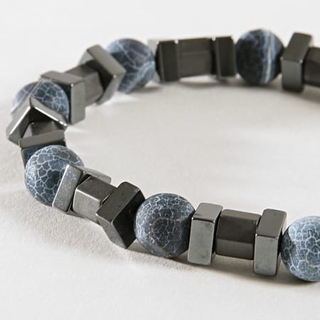 Black Needle - Bracelet 60 Bleu Clair Gris Marbre