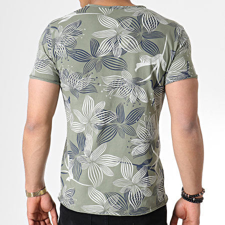 MTX - Tee Shirt TM0174 Vert Kaki Floral