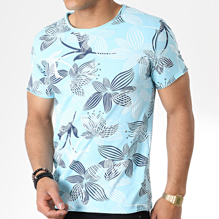 MTX - Tee Shirt TM0174 Bleu Clair Floral