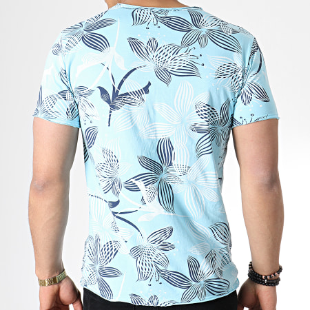 MTX - Tee Shirt TM0174 Bleu Clair Floral