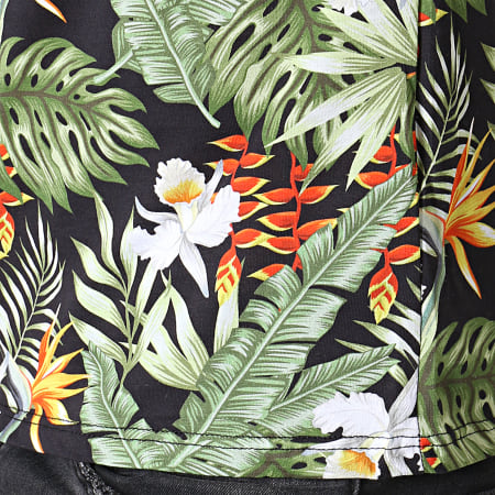 MTX - Tee Shirt TM0158 Vert Noir Floral
