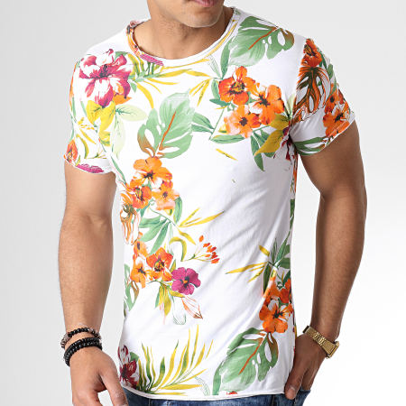 MTX - Tee Shirt TM0169 Blanc Floral