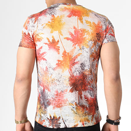 Aarhon - Tee Shirt 91290 Beige Floral Orange 