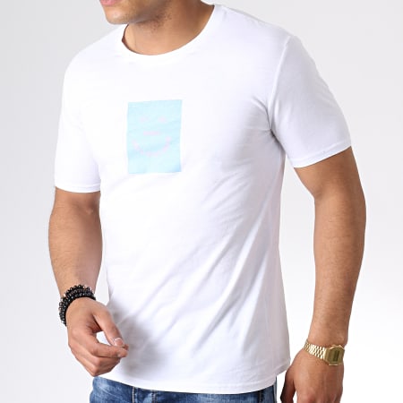 MTX - Tee Shirt F1010 Blanc Bleu Clair
