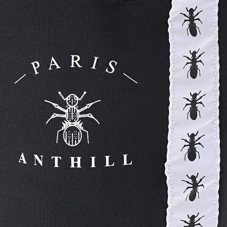 Anthill - Pantaloncini da jogging Tape Nero Bianco