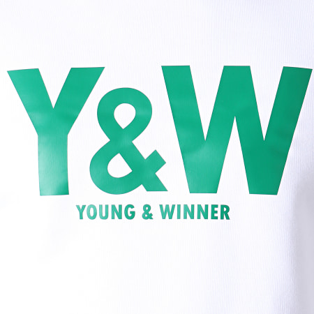Y et W - Sweat Crewneck Logo Blanc Vert