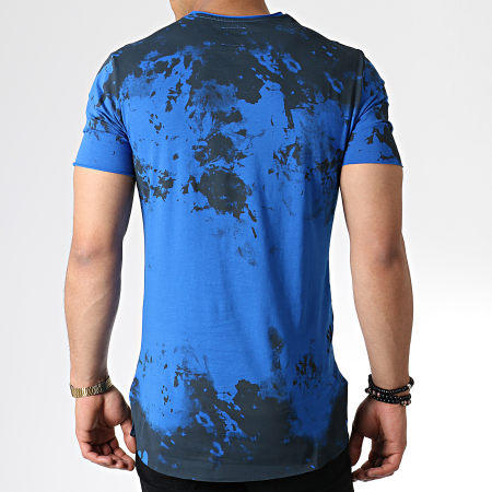 Ikao - Tee Shirt Oversize F518 Bleu Roi Noir