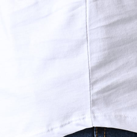 Ikao - Tee Shirt Oversize F523 Blanc Jaune Fluo