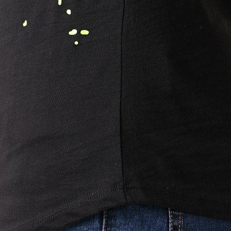 Ikao - Tee Shirt Oversize F523 Noir Jaune Fluo