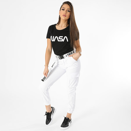 NASA - Tee Shirt Femme Worm Logo Noir