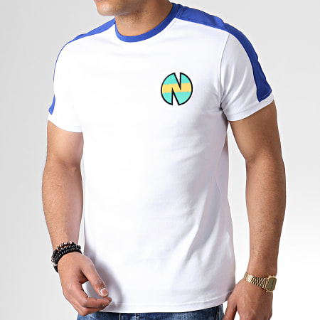 Okawa Sport - Camiseta Con Rayas Oliva Y Tom Nuevo Equipo 1 Blanco Azul Real