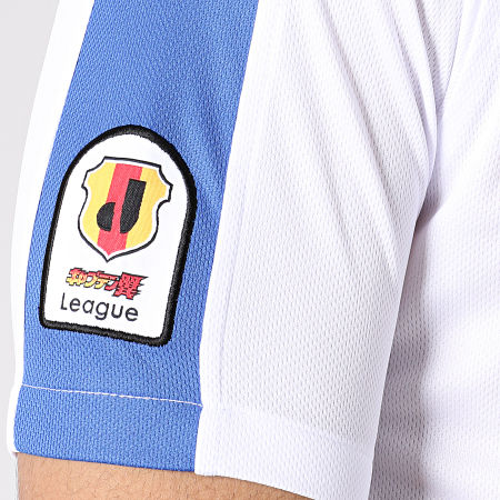 Okawa Sport - Tee Shirt De Sport A Bandes Olive Et Tom New Team 1 Blanc Bleu Roi