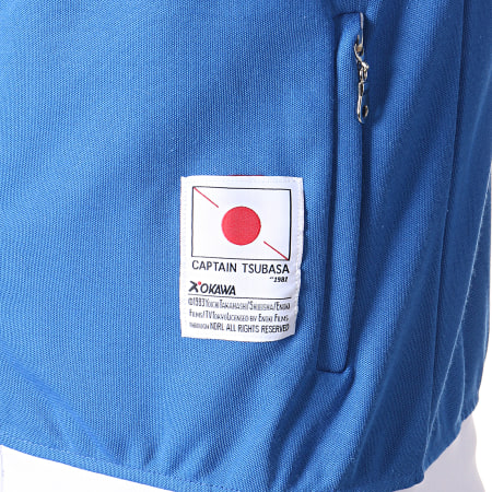 Okawa Sport -  Veste Zippée A Bandes Japan Bleu Roi Blanc