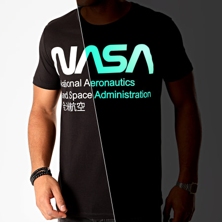 NASA - Tee Shirt Glow In The Dark Noir