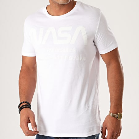 NASA - Tee Shirt Glow In The Dark Blanc