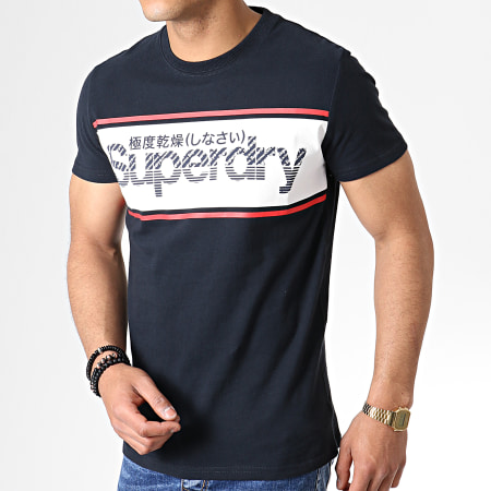 Superdry - Tee Shirt Retro Sport M10135TU Bleu Marine