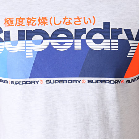 Superdry - Tee Shirt Super Surf M10141TU Gris Clair Chiné