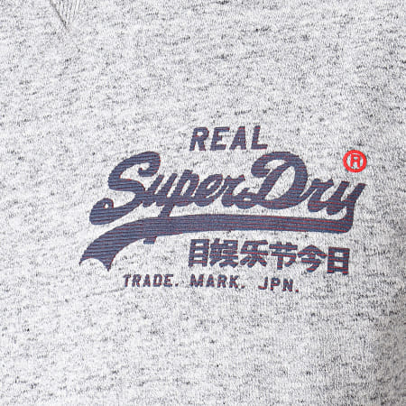 Superdry - Sweat Crewneck Vintage Logo Monochrome M20307TU Gris Chiné