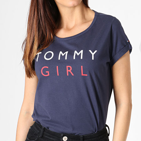 Tommy Hilfiger - Tee Shirt Femme 1619 Bleu Marine