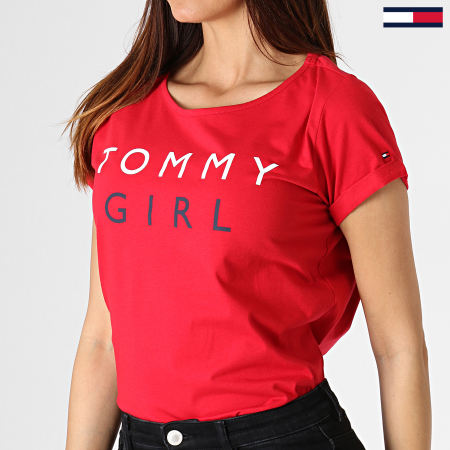 Tee shirt rouge tommy hilfiger femme sales